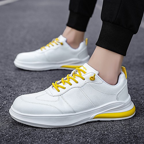 Men's Sneakers Sporty Casual Daily Outdoor Leather Breathable Wear Proof White / Silver White / Yellow Black Fall Summer
Men's Sneakers Sporty Casual Daily Outdoor Leather Breathable Wear Proof White / Silver White / Yellow Black Fall Summer