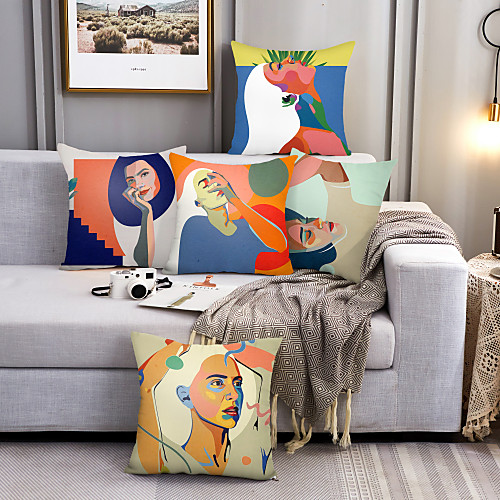 Cushion Cover 5PC Linen Soft Decorative Square Throw Pillow Cover Cushion Case Pillowcase for Sofa Bedroom 45 x 45 cm (18 x 18 Inch) Superior Quality Machine Washable
Cushion Cover 5PC Linen Soft Decorative Square Throw Pillow Cover Cushion Case Pillowcase for Sofa Bedroom 45 x 45 cm (18 x 18 Inch) Superior Quality Machine Washable