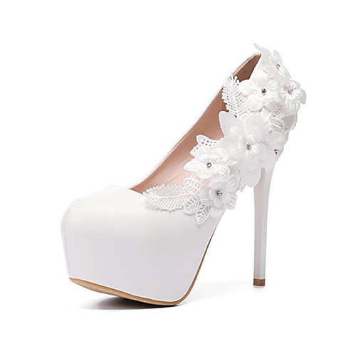 Women's Wedding Shoes Platform Round Toe Wedding Pumps Vintage Sexy Roman Shoes Wedding Party & Evening PU Satin Flower Sparkling Glitter Lace Solid Colored Color Block White
Women's Wedding Shoes Platform Round Toe Wedding Pumps Vintage Sexy Roman Shoes Wedding Party & Evening PU Satin Flower Sparkling Glitter Lace Solid Colored Color Block White