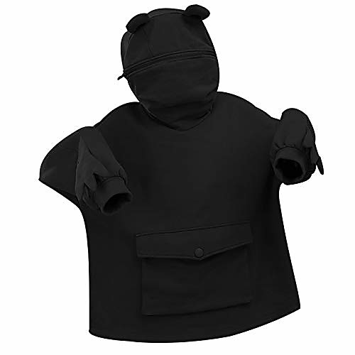 women novelty frog hoodies cute animal shape zip up long sleeve round hooded sweatshirts pullover tops plain black
women novelty frog hoodies cute animal shape zip up long sleeve round hooded sweatshirts pullover tops plain black
