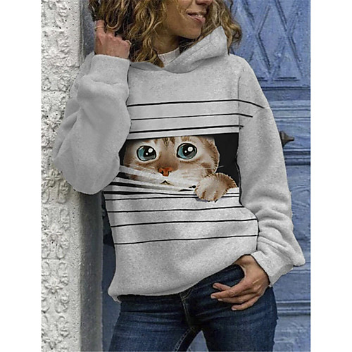 Women's Pullover Hoodie Sweatshirt Cat Daily Casual Hoodies Sweatshirts Loose White
Women's Pullover Hoodie Sweatshirt Cat Daily Casual Hoodies Sweatshirts Loose White