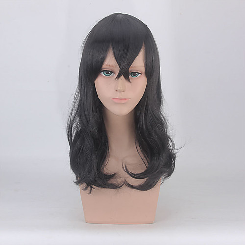Cosplay Costume Wig Synthetic Wig Bouncy Curl With Bangs Wig Medium Length Grey Synthetic Hair Women's Anime Cosplay Black
Cosplay Costume Wig Synthetic Wig Bouncy Curl With Bangs Wig Medium Length Grey Synthetic Hair Women's Anime Cosplay Black
