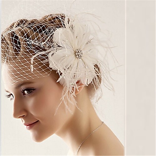 Rhinestone / Net Flowers / Headpiece with Rhinestone / Feather 1 Piece Wedding Headpiece
Rhinestone / Net Flowers / Headpiece with Rhinestone / Feather 1 Piece Wedding Headpiece