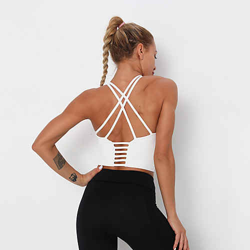 Women's Sports Bra Medium Support Winter Open Back Cross Back Solid Color White Black Light Purple Burgundy Blue Nylon Spandex Yoga Fitness Gym Workout Bra Top Top Sport Activewear Breathable Quick
Women's Sports Bra Medium Support Winter Open Back Cross Back Solid Color White Black Light Purple Burgundy Blue Nylon Spandex Yoga Fitness Gym Workout Bra Top Top Sport Activewear Breathable Quick