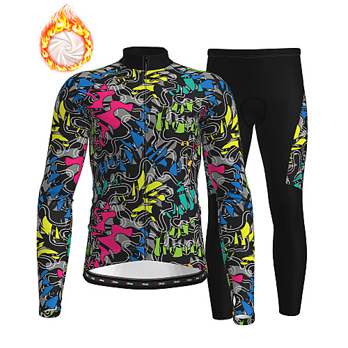 21Grams Men's Long Sleeve Cycling Jersey with Tights Winter Fleece Black 3D Bike Thermal Warm Fleece Lining Breathable Warm Quick Dry Sports Graphic Mountain Bike MTB Road Bike Cycling Clothing
21Grams Men's Long Sleeve Cycling Jersey with Tights Winter Fleece Black 3D Bike Thermal Warm Fleece Lining Breathable Warm Quick Dry Sports Graphic Mountain Bike MTB Road Bike Cycling Clothing
