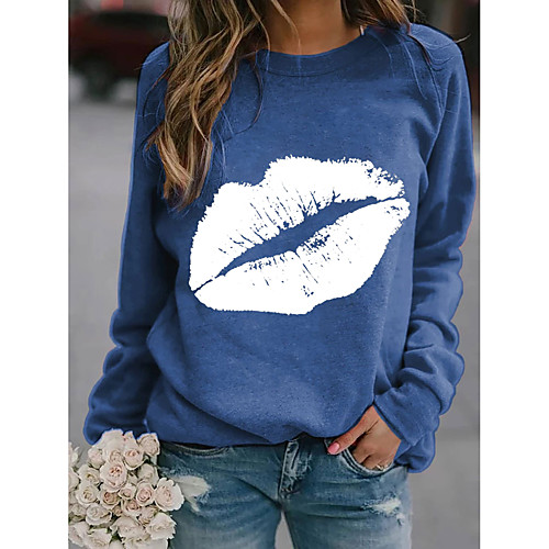 Women's Pullover Sweatshirt Graphic Daily Sports Casual Hoodies Sweatshirts Black Blue Red
Women's Pullover Sweatshirt Graphic Daily Sports Casual Hoodies Sweatshirts Black Blue Red