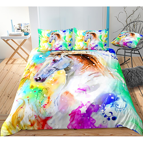 3D Horse Print 3-Piece Duvet Cover Set Hotel Bedding Sets Comforter Cover with Soft Lightweight Microfiber, Include 1 Duvet Cover, 2 Pillowcases for Double/Queen/King(1 Pillowcase for Twin/Single)
3D Horse Print 3-Piece Duvet Cover Set Hotel Bedding Sets Comforter Cover with Soft Lightweight Microfiber, Include 1 Duvet Cover, 2 Pillowcases for Double/Queen/King(1 Pillowcase for Twin/Single)