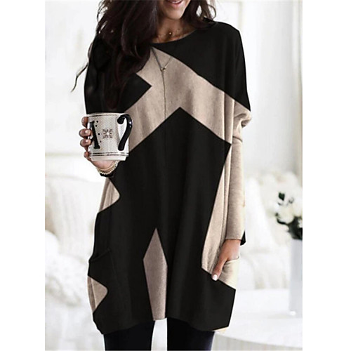 Women's Shift Dress Short Mini Dress - Long Sleeve Color Block Patchwork Print Fall Winter Casual 2021 Red Khaki Dark Gray Brown S M L XL XXL 3XL
Women's Shift Dress Short Mini Dress - Long Sleeve Color Block Patchwork Print Fall Winter Casual 2021 Red Khaki Dark Gray Brown S M L XL XXL 3XL