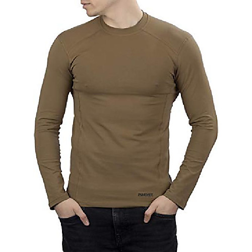 mens military stretch cotton long sleeve t-shirt - tactical hiking outdoor undershirt - punisher combat line (coyote brown, medium)
mens military stretch cotton long sleeve t-shirt - tactical hiking outdoor undershirt - punisher combat line (coyote brown, medium)