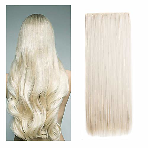 24 long straight 1 piece with 5 clips in hair extensions thick 3/4 full head synthetic hairpiece (blonde 60#)
24 long straight 1 piece with 5 clips in hair extensions thick 3/4 full head synthetic hairpiece (blonde 60#)