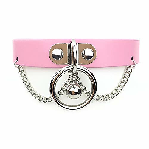 handmade bell o ring choker necklace collar faux leather gothic chain choker for women and men (d)
handmade bell o ring choker necklace collar faux leather gothic chain choker for women and men (d)