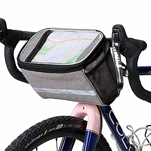 handlebar bag bike bag, bike pouch for cycling cycling storage bag pouch phone with touch basket-gray-6l
handlebar bag bike bag, bike pouch for cycling cycling storage bag pouch phone with touch basket-gray-6l