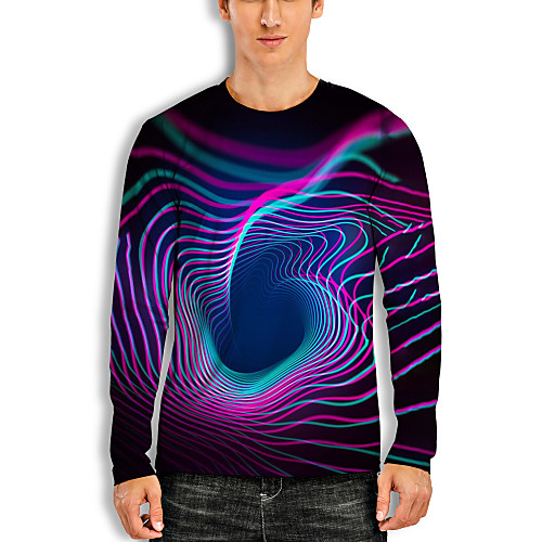 Men's T shirt 3D Print Graphic Optical Illusion 3D Print Long Sleeve Daily Tops Casual Rainbow
Men's T shirt 3D Print Graphic Optical Illusion 3D Print Long Sleeve Daily Tops Casual Rainbow