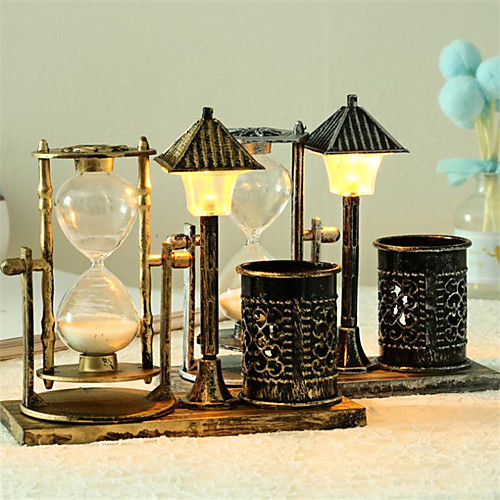 Creative Antique Sand Street Lamp Pen Holder Hourglass Small Night Light Decorations With Lights
Creative Antique Sand Street Lamp Pen Holder Hourglass Small Night Light Decorations With Lights