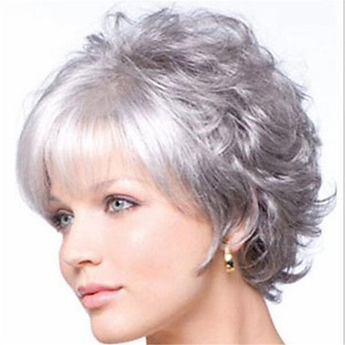 Synthetic Wig Curly Pixie Cut Wig Short Silver grey Synthetic Hair Women's Soft Cool Comfy Silver Dark Gray
Synthetic Wig Curly Pixie Cut Wig Short Silver grey Synthetic Hair Women's Soft Cool Comfy Silver Dark Gray