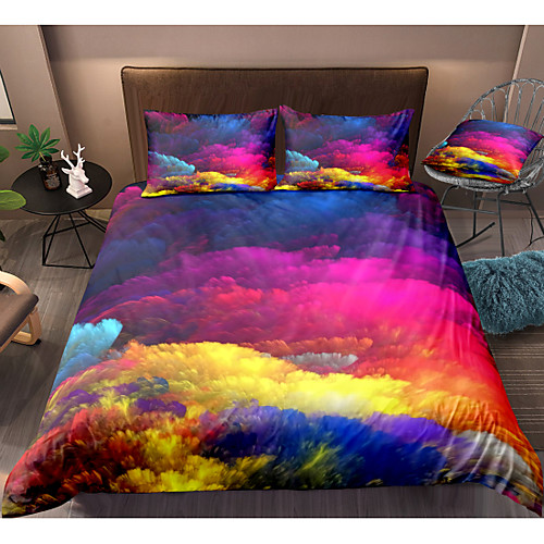 Colorful Clouds 3-Piece Duvet Cover Set Hotel Bedding Sets Comforter Cover with Soft Lightweight Microfiber, Include 1 Duvet Cover, 2 Pillowcases for Double/Queen/King(1 Pillowcase for Twin/Single)
Colorful Clouds 3-Piece Duvet Cover Set Hotel Bedding Sets Comforter Cover with Soft Lightweight Microfiber, Include 1 Duvet Cover, 2 Pillowcases for Double/Queen/King(1 Pillowcase for Twin/Single)