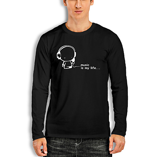Men's T shirt Other Prints Graphic Print Long Sleeve Daily Tops Cotton Basic White Black Red
Men's T shirt Other Prints Graphic Print Long Sleeve Daily Tops Cotton Basic White Black Red