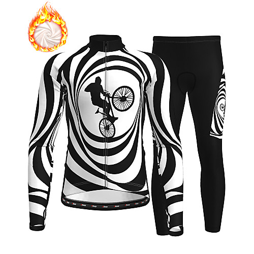 21Grams Men's Long Sleeve Cycling Jersey with Tights Winter Fleece BlackWhite Bike Thermal Warm Fleece Lining Breathable Warm Quick Dry Sports Graphic Mountain Bike MTB Road Bike Cycling Clothing
21Grams Men's Long Sleeve Cycling Jersey with Tights Winter Fleece BlackWhite Bike Thermal Warm Fleece Lining Breathable Warm Quick Dry Sports Graphic Mountain Bike MTB Road Bike Cycling Clothing