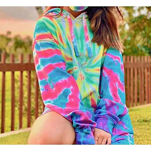 Women's Pullover Hoodie Sweatshirt Tie Dye Patchwork Daily Casual Hoodies Sweatshirts Blue Yellow
Women's Pullover Hoodie Sweatshirt Tie Dye Patchwork Daily Casual Hoodies Sweatshirts Blue Yellow