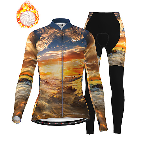 21Grams Women's Long Sleeve Cycling Jersey with Tights Winter Fleece BlueYellow Bike Fleece Lining Breathable Warm Quick Dry Sports Graphic Mountain Bike MTB Road Bike Cycling Clothing Apparel
21Grams Women's Long Sleeve Cycling Jersey with Tights Winter Fleece BlueYellow Bike Fleece Lining Breathable Warm Quick Dry Sports Graphic Mountain Bike MTB Road Bike Cycling Clothing Apparel