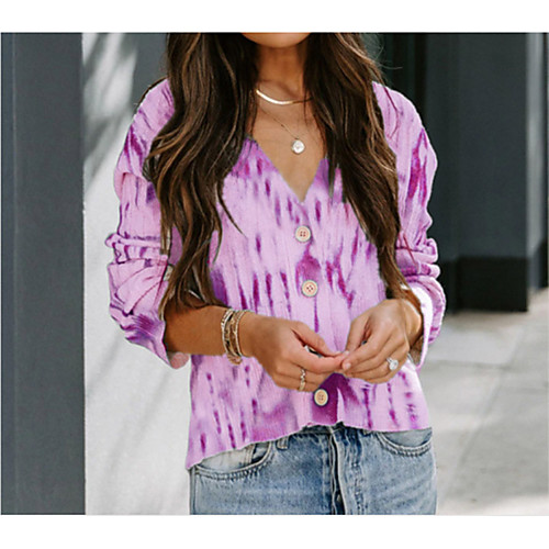 Women's Knitted Leopard Cardigan Long Sleeve Sweater Cardigans V Neck Fall Winter Blue Purple Wine
Women's Knitted Leopard Cardigan Long Sleeve Sweater Cardigans V Neck Fall Winter Blue Purple Wine
