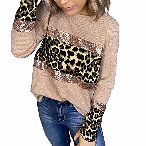 womens new suede leopard sequin stitching loose pullover sweater autumn and winter(khaki/l)
womens new suede leopard sequin stitching loose pullover sweater autumn and winter(khaki/l)