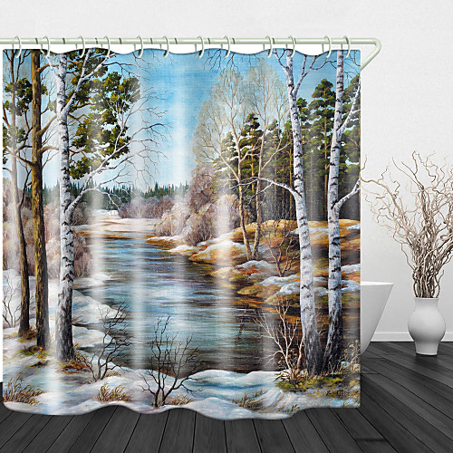 Oil painting Beautiful Landscape Print Waterproof Fabric Shower Curtain for Bathroom Home Decor Covered Bathtub Curtains Liner Includes with Hooks
Oil painting Beautiful Landscape Print Waterproof Fabric Shower Curtain for Bathroom Home Decor Covered Bathtub Curtains Liner Includes with Hooks