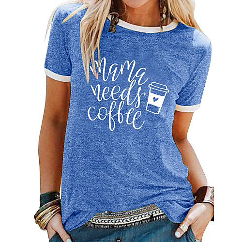 Women's T shirt Letter Patchwork Print Round Neck Tops Basic Basic Top White Black Blue
Women's T shirt Letter Patchwork Print Round Neck Tops Basic Basic Top White Black Blue