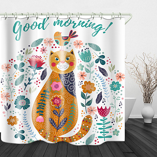 Flower Cat Print Waterproof Fabric Shower Curtain For Bathroom Home Decor Covered Bathtub Curtains Liner Includes With Hooks
Flower Cat Print Waterproof Fabric Shower Curtain For Bathroom Home Decor Covered Bathtub Curtains Liner Includes With Hooks