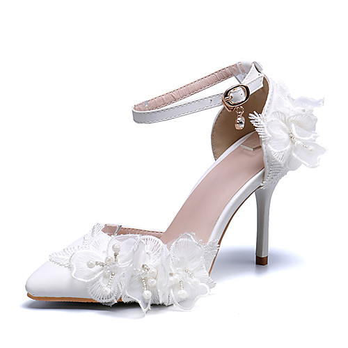 Women's Wedding Shoes Stiletto Heel Pointed Toe Wedding Pumps Sexy Classic Minimalism Wedding Party & Evening PU Pearl Lace Flower Solid Colored Floral White Pink
Women's Wedding Shoes Stiletto Heel Pointed Toe Wedding Pumps Sexy Classic Minimalism Wedding Party & Evening PU Pearl Lace Flower Solid Colored Floral White Pink
