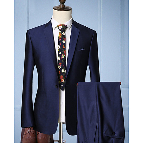 Black / Purple / Dark Navy Solid Colored Tailored Fit Polyester Suit - Notch Single Breasted Two-buttons / Suits
Black / Purple / Dark Navy Solid Colored Tailored Fit Polyester Suit - Notch Single Breasted Two-buttons / Suits