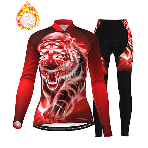 21Grams Women's Long Sleeve Cycling Jersey with Tights Winter Fleece Red Tiger Bike Fleece Lining Breathable Warm Sports Graphic Mountain Bike MTB Road Bike Cycling Clothing Apparel / Stretchy
21Grams Women's Long Sleeve Cycling Jersey with Tights Winter Fleece Red Tiger Bike Fleece Lining Breathable Warm Sports Graphic Mountain Bike MTB Road Bike Cycling Clothing Apparel / Stretchy