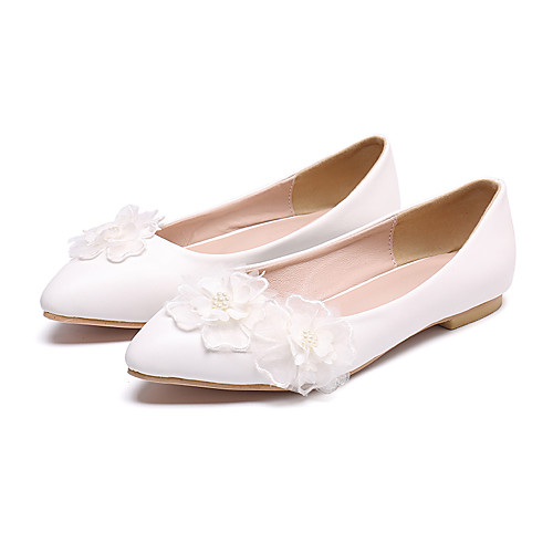 Women's Wedding Shoes Flat Heel Pointed Toe Wedding Flats Vintage Sexy Minimalism Wedding Party & Evening PU Satin Flower Lace Flower Solid Colored White Pink
Women's Wedding Shoes Flat Heel Pointed Toe Wedding Flats Vintage Sexy Minimalism Wedding Party & Evening PU Satin Flower Lace Flower Solid Colored White Pink