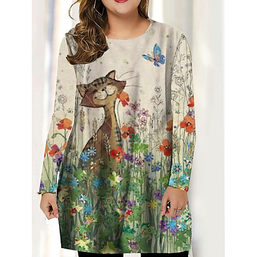 Women's Plus Size Dresses T Shirt Dress Tee Dress Short Mini Dress Long Sleeve Print Print Sexy Spring & Fall / Loose
Women's Plus Size Dresses T Shirt Dress Tee Dress Short Mini Dress Long Sleeve Print Print Sexy Spring & Fall / Loose
