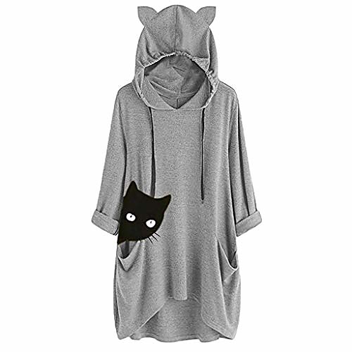 women spring cute women casual print 3d cat ear hooded long sleeves pocket irregular top blouse shirt dress (uk-16/cn-xl, x1-gray)
women spring cute women casual print 3d cat ear hooded long sleeves pocket irregular top blouse shirt dress (uk-16/cn-xl, x1-gray)