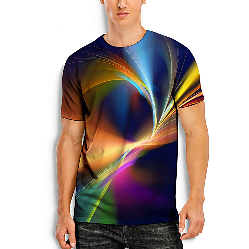 Men's T shirt 3D Print Graphic Optical Illusion 3D Print Short Sleeve Daily Tops Rainbow
Men's T shirt 3D Print Graphic Optical Illusion 3D Print Short Sleeve Daily Tops Rainbow