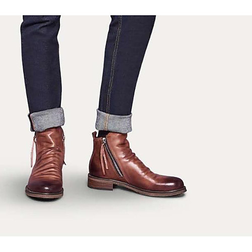 Men's Boots Casual British Daily Walking Shoes PU Non-slipping Wear Proof Mid-Calf Boots Wine Black Brown Fall Winter
Men's Boots Casual British Daily Walking Shoes PU Non-slipping Wear Proof Mid-Calf Boots Wine Black Brown Fall Winter
