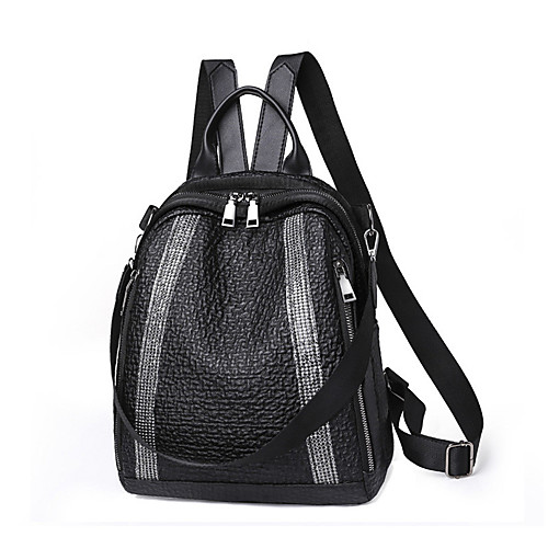 Women's PU School Bag Commuter Backpack Large Capacity Waterproof Zipper Color Block School Daily Black
Women's PU School Bag Commuter Backpack Large Capacity Waterproof Zipper Color Block School Daily Black