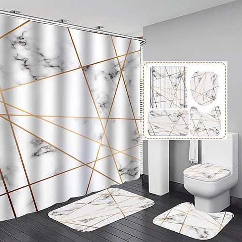 4 PCS Bathroom Shower Curtain Toilet Cover U Mat 3D Digital Printed Polyester Waterproof Good Soft And Breathable Optional
4 PCS Bathroom Shower Curtain Toilet Cover U Mat 3D Digital Printed Polyester Waterproof Good Soft And Breathable Optional