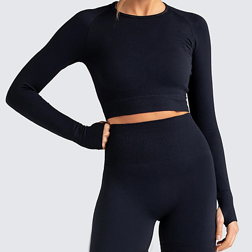 Women's Crop Top Winter Thumbhole Solid Color Dark Grey Black Light Red Fuchsia Dark Green Nylon Yoga Fitness Gym Workout Top Long Sleeve Sport Activewear Breathable Quick Dry Moisture Wicking
Women's Crop Top Winter Thumbhole Solid Color Dark Grey Black Light Red Fuchsia Dark Green Nylon Yoga Fitness Gym Workout Top Long Sleeve Sport Activewear Breathable Quick Dry Moisture Wicking