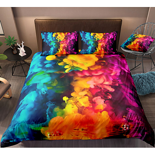 3D Colorful Smog 3-Piece Duvet Cover Set Hotel Bedding Sets Comforter Cover with Soft Lightweight Microfiber, Include 1 Duvet Cover, 2 Pillowcases for Double/Queen/King(1 Pillowcase for Twin/Single)
3D Colorful Smog 3-Piece Duvet Cover Set Hotel Bedding Sets Comforter Cover with Soft Lightweight Microfiber, Include 1 Duvet Cover, 2 Pillowcases for Double/Queen/King(1 Pillowcase for Twin/Single)