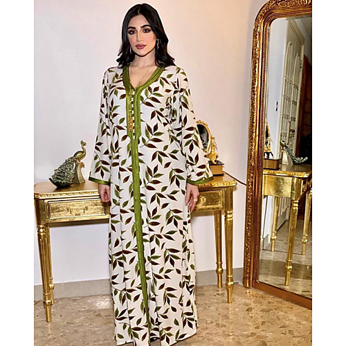 Women's Swing Dress Maxi long Dress Green Long Sleeve Print Print Fall Spring V Neck Casual 2021 S M L XL XXL
Women's Swing Dress Maxi long Dress Green Long Sleeve Print Print Fall Spring V Neck Casual 2021 S M L XL XXL
