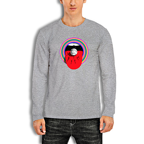 Men's T shirt Other Prints Graphic Print Long Sleeve Daily Tops Cotton Basic White Black Red
Men's T shirt Other Prints Graphic Print Long Sleeve Daily Tops Cotton Basic White Black Red