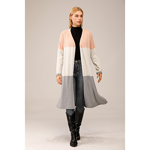 Women's Knitted Striped Cardigan Long Sleeve Sweater Cardigans Halter Neck Fall Winter Blushing Pink
Women's Knitted Striped Cardigan Long Sleeve Sweater Cardigans Halter Neck Fall Winter Blushing Pink