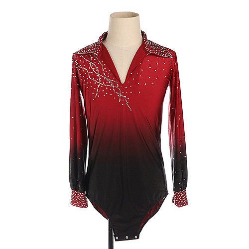 Figure Skating Top Men's Boys' Ice Skating Top Red High Elasticity Training Competition Skating Wear Crystal / Rhinestone Long Sleeve Ice Skating Figure Skating / Kids
Figure Skating Top Men's Boys' Ice Skating Top Red High Elasticity Training Competition Skating Wear Crystal / Rhinestone Long Sleeve Ice Skating Figure Skating / Kids