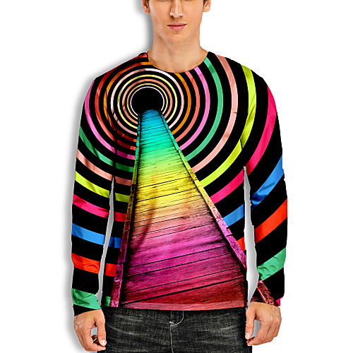 Men's T shirt 3D Print Graphic Optical Illusion 3D Print Long Sleeve Daily Tops Casual Rainbow
Men's T shirt 3D Print Graphic Optical Illusion 3D Print Long Sleeve Daily Tops Casual Rainbow