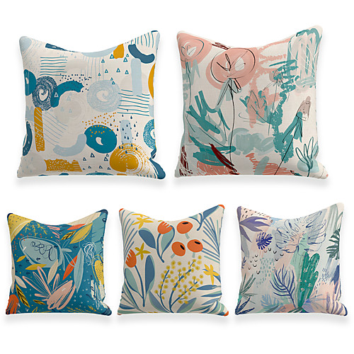 Cushion Cover 5PC Linen Soft Decorative Square Throw Pillow Cover Cushion Case Pillowcase for Sofa Bedroom 45 x 45 cm (18 x 18 Inch) Superior Quality Machine Washable
Cushion Cover 5PC Linen Soft Decorative Square Throw Pillow Cover Cushion Case Pillowcase for Sofa Bedroom 45 x 45 cm (18 x 18 Inch) Superior Quality Machine Washable