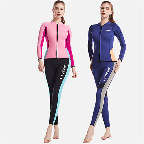 Women's Full Wetsuit 2.5mm SCR Neoprene Diving Suit Quick Dry Long Sleeve 2 Piece Front Zip Patchwork Autumn / Fall Spring Summer
Women's Full Wetsuit 2.5mm SCR Neoprene Diving Suit Quick Dry Long Sleeve 2 Piece Front Zip Patchwork Autumn / Fall Spring Summer