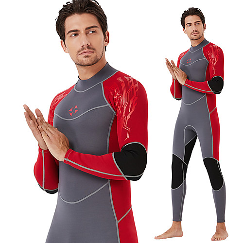 Dive&Sail Men's Full Wetsuit 3mm CR Neoprene Diving Suit Windproof Quick Dry Long Sleeve Back Zip Patchwork Autumn / Fall Spring Summer
Dive&Sail Men's Full Wetsuit 3mm CR Neoprene Diving Suit Windproof Quick Dry Long Sleeve Back Zip Patchwork Autumn / Fall Spring Summer