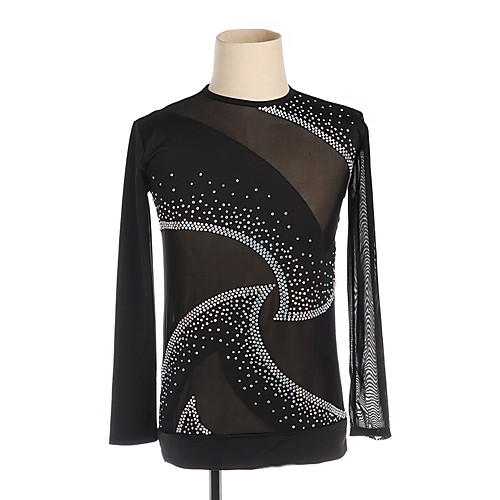 Figure Skating Top Men's Boys' Ice Skating Top Black High Elasticity Training Competition Skating Wear Crystal / Rhinestone Long Sleeve Ice Skating Figure Skating / Kids
Figure Skating Top Men's Boys' Ice Skating Top Black High Elasticity Training Competition Skating Wear Crystal / Rhinestone Long Sleeve Ice Skating Figure Skating / Kids